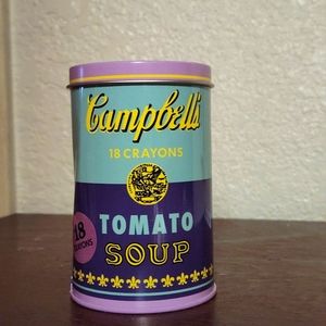 Andy Warhol Campbell's Tomato Soup can crayons